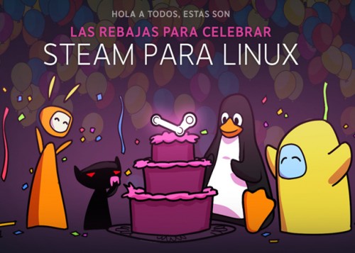Celebración del cliente Steam en Linux