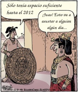 Imagen humor del calendario maya