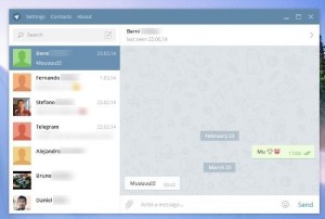 Conversation window of telegram client